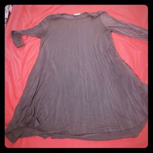 Olive Green Swing Dress .